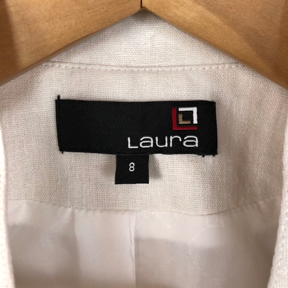 White Laura Blazer Size 8 - Picture 4 of 7